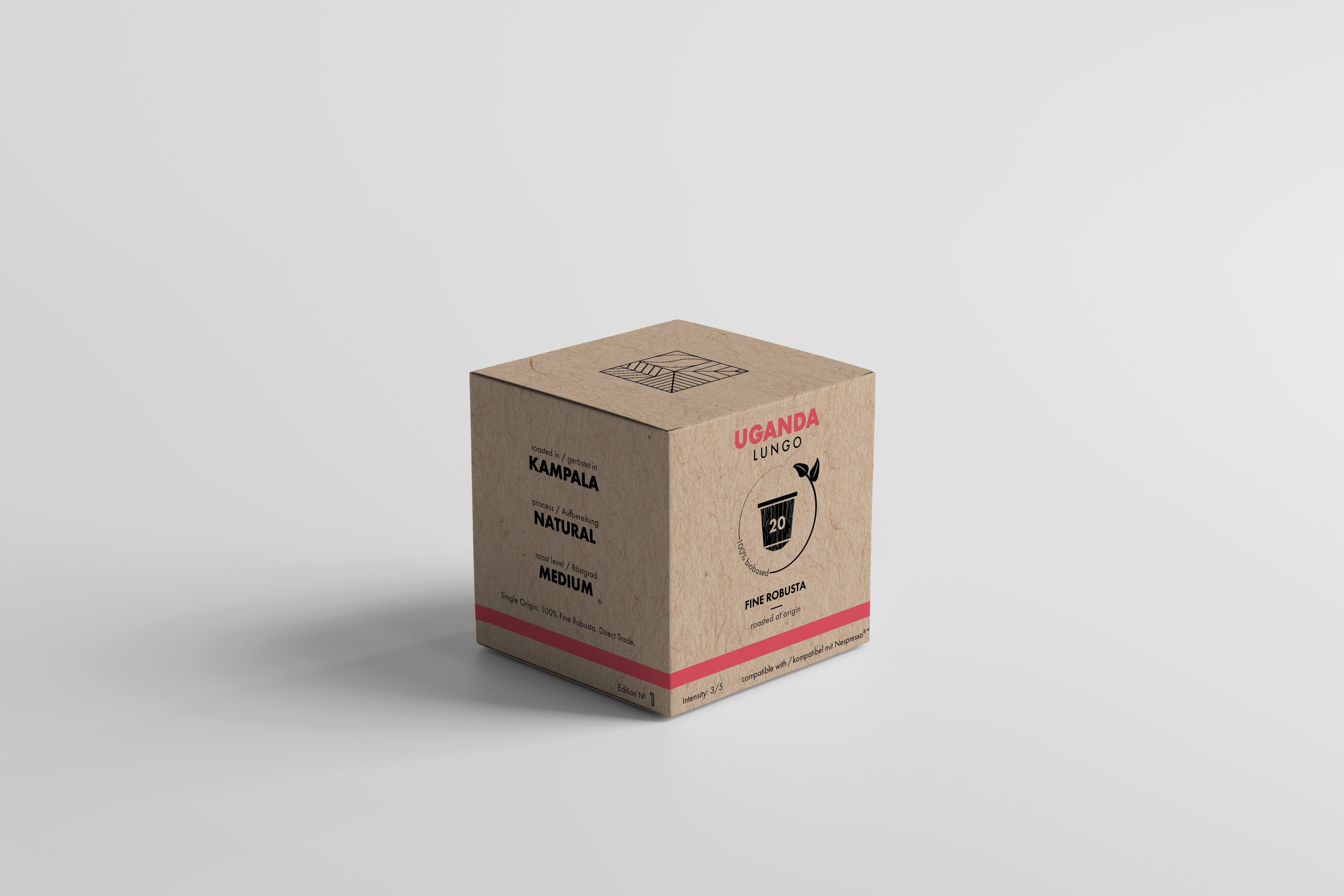 biodegradable capsule box pod uganda coffee annan